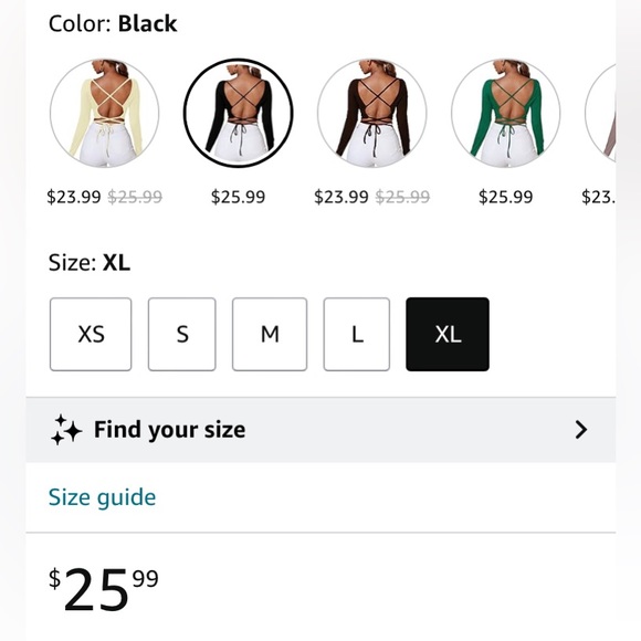 NWT Verdusa Criss Cross Tied Backless Crop Top - Picture 3 of 14